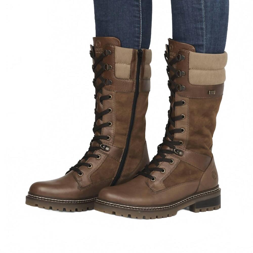 NEW REMONTE women's stefanie 76 boots in brown combi